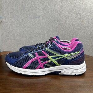 Asics Gel Contend 3 Sneaker Women's 9.5 Blue‎ Pink Lace Up Running Shoes T5F9Q